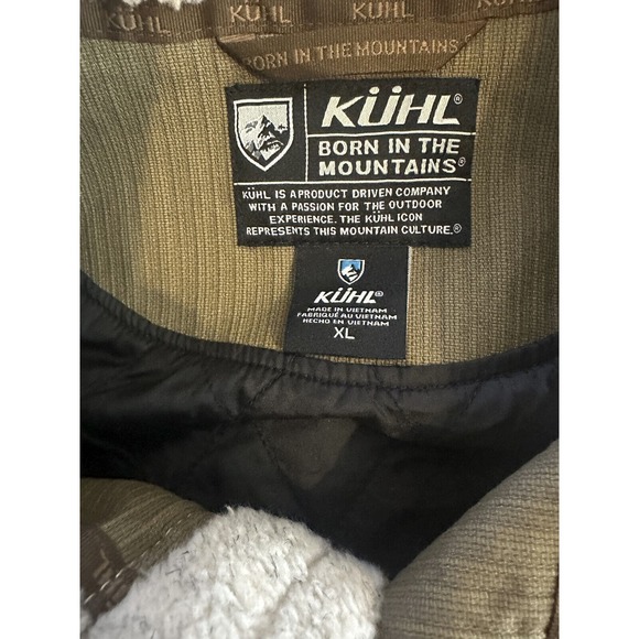 Kuhl Burr Lined Vest Canvas Berber Fleece Trim Vintage Patina Dye Men's Size XL - Picture 10 of 12